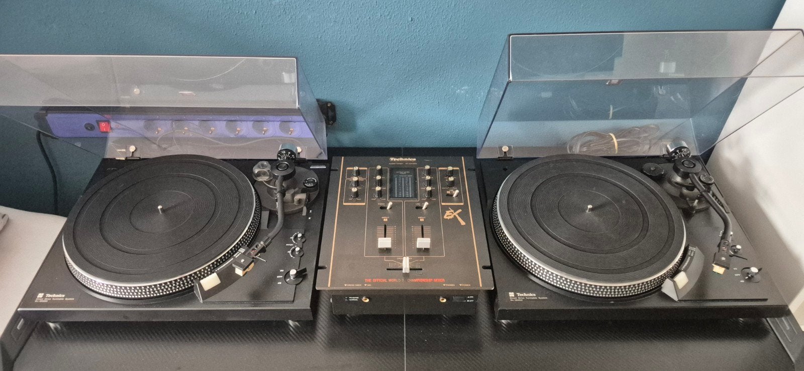 2x TECHNICS SL-2000, SH-EX1200 Mixer, Ophalen of Verzenden, Gebruikt, Dj-set, Technics