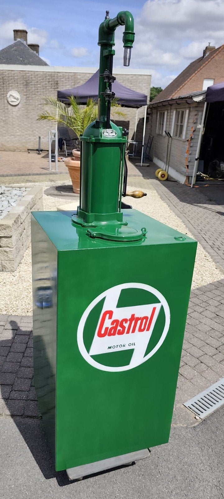 zeldzaam mooie oude gerestaureerde Castrol olie pomp USA, Verzamelen, Ophalen, Zo goed als nieuw