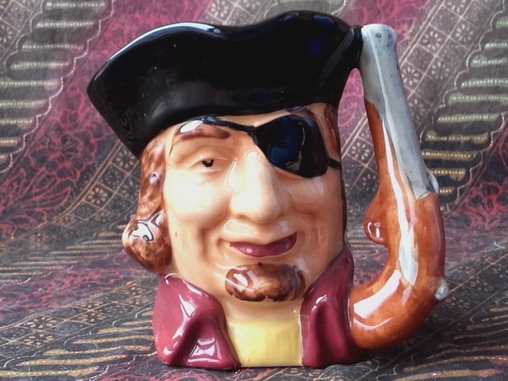 Mooie oude Toby jug uit Engeland als Dick Turpin 12 cm.