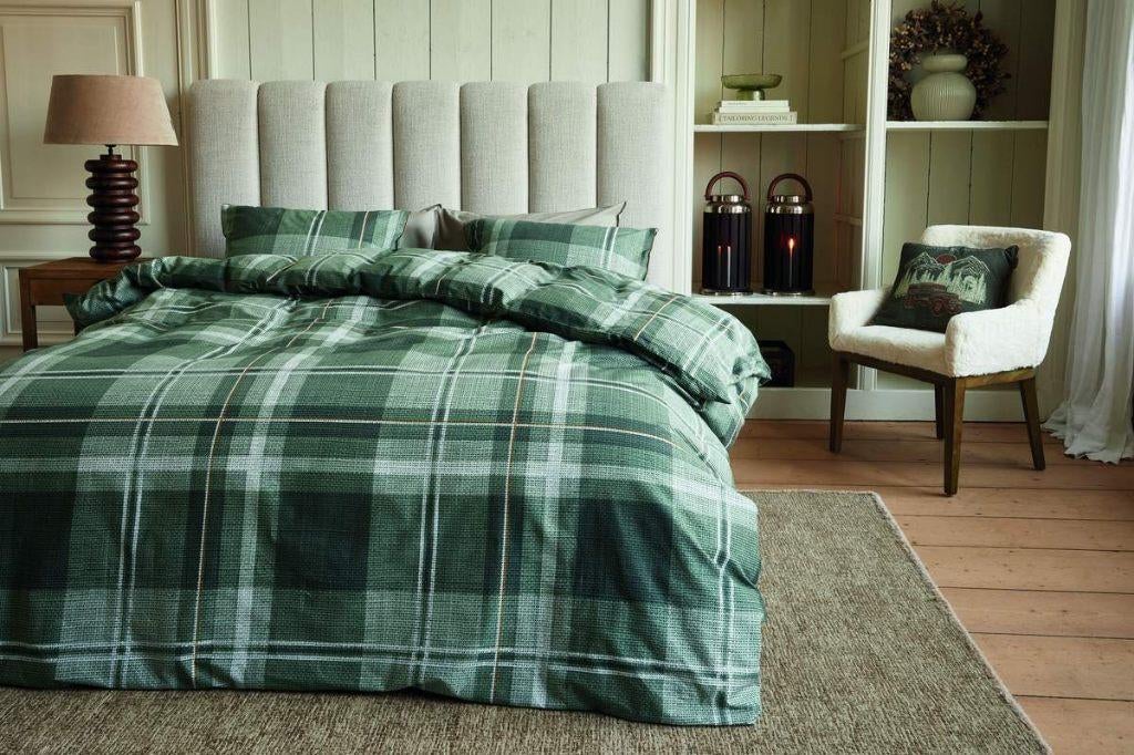 Rivièra Maison Tartan Check dekbedovertrek -50%, Eenpersoons, Verzenden, Dekbedovertrek, Nieuw