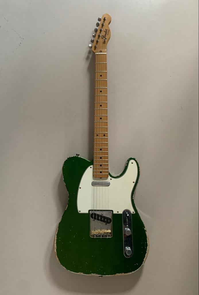 MJT Telecaster - Groen nitro metallic, Relic Look, Ophalen, Gebruikt, Solid body, Fender