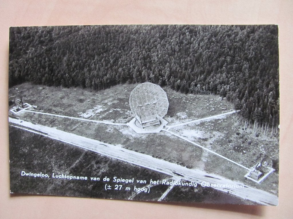Dwingeloo, KLM aerophoto Radiokundig Observatorium, Ophalen of Verzenden, 1940 tot 1960, Gelopen, Drenthe