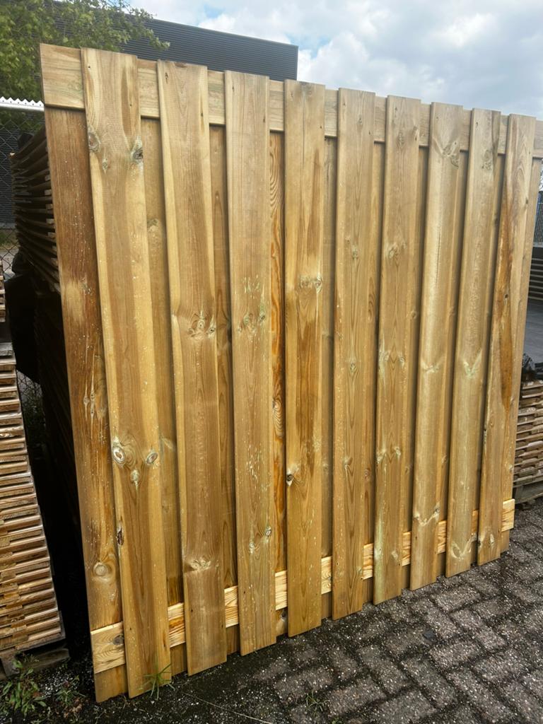 Tuinscherm privacy geïmpregneerd grenen 180x180 19pl, Tuin en Terras, Ophalen, 150 tot 200 cm, Nieuw, 150 tot 200 cm