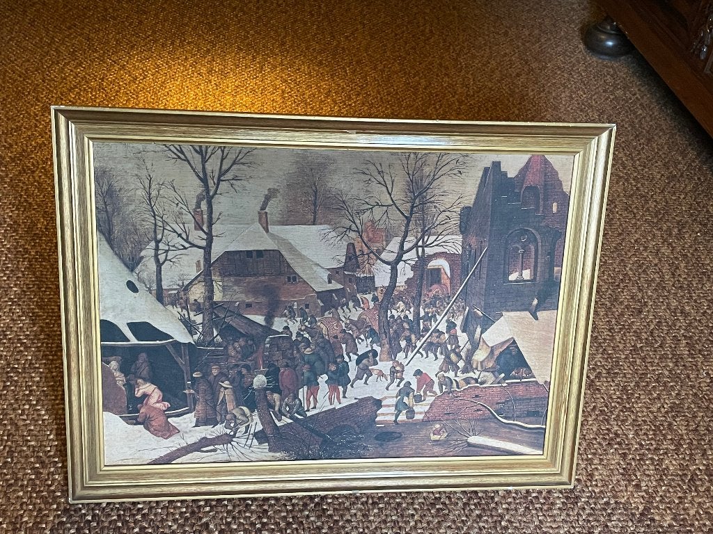 Winterlandschap met schaatsers - Bruegel reproductie, Ophalen, Landschap, Klassiek, Print