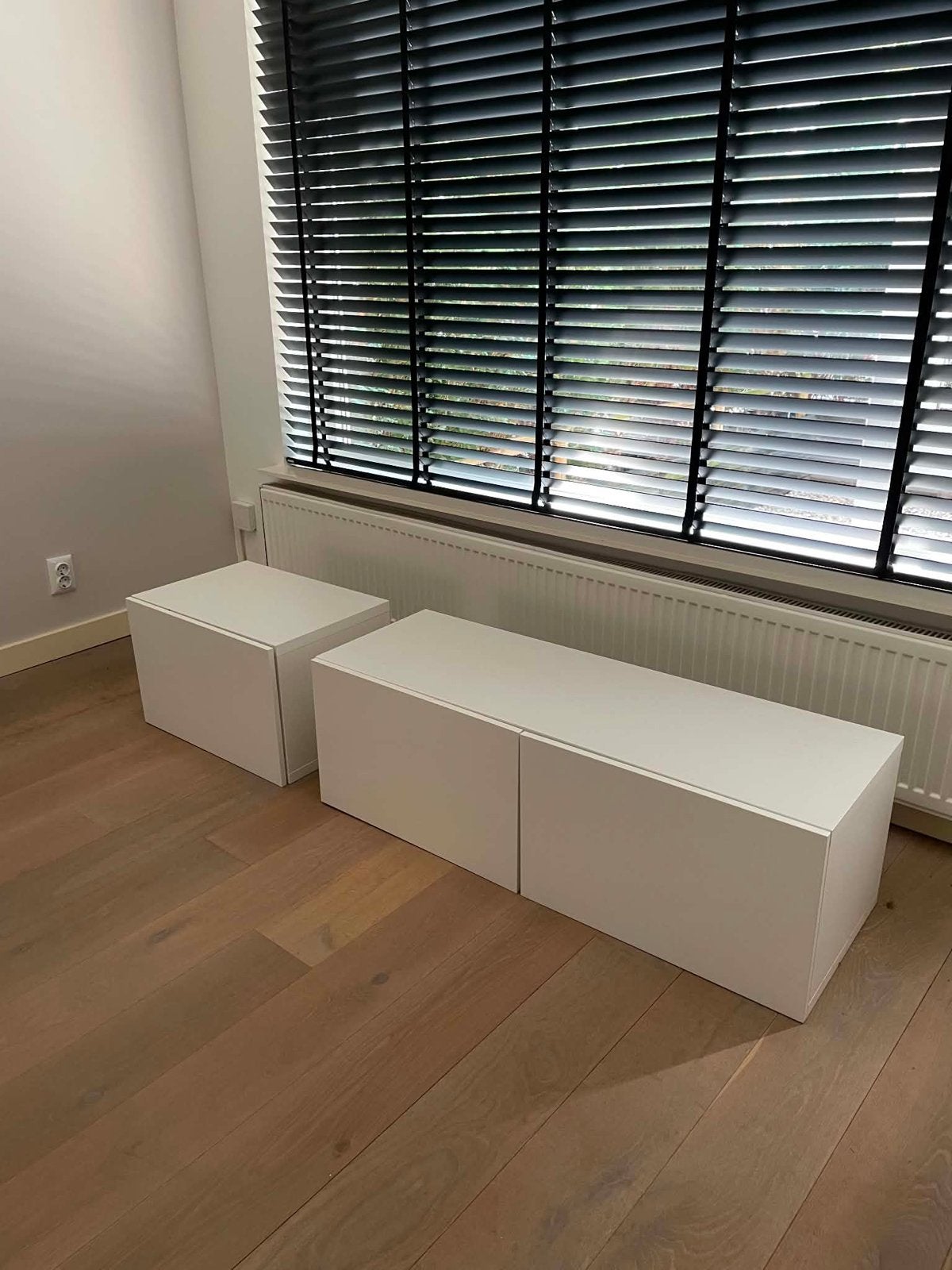 IKEA BESTÅ TV-meubel/opbergkast wit met deuren, Ophalen, Gebruikt, 200 cm of meer, Minder dan 100 cm