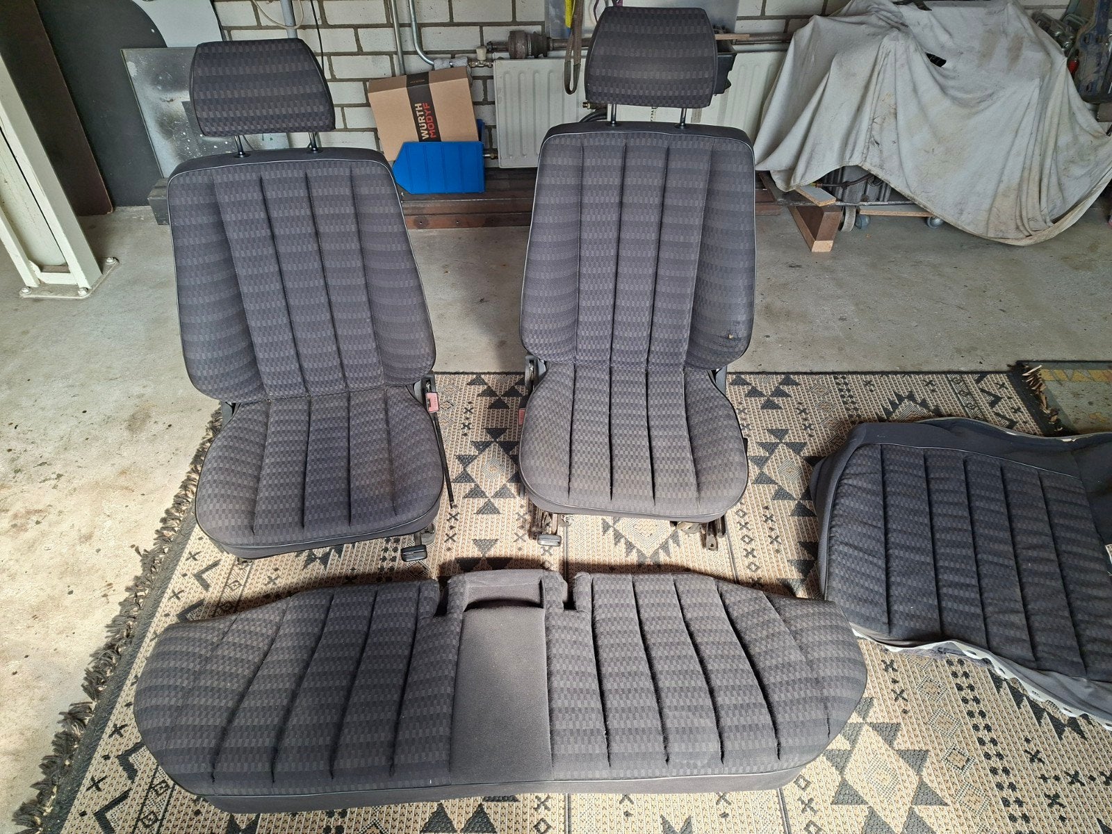 Mercedes 190e  w201 stoelen / achterbank, Ophalen of Verzenden, Gebruikt, Mercedes-Benz