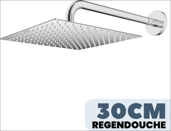 EcoRain Regendouchekop Tyler 30cm Chroom, EcoRain B.V., Laan van Kronenburg 14, 1183 AS Amstelveen, Nederland, Ophalen of Verzenden