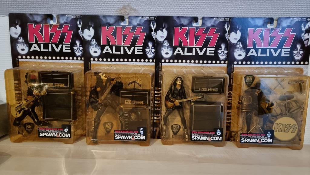 Kiss alive Mc Farlane toys action figures, Ophalen of Verzenden, Nieuw, Pop, Beeldje of Miniatuur