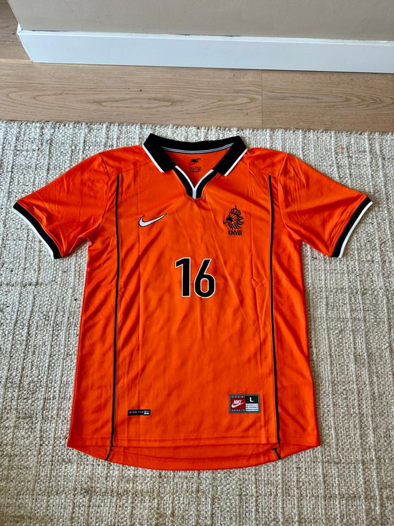 NEDERLANDS ELFTAL SHIRT DAVIDS #16 1998 - MAAT L, Ophalen of Verzenden, Oranje, Voetbal