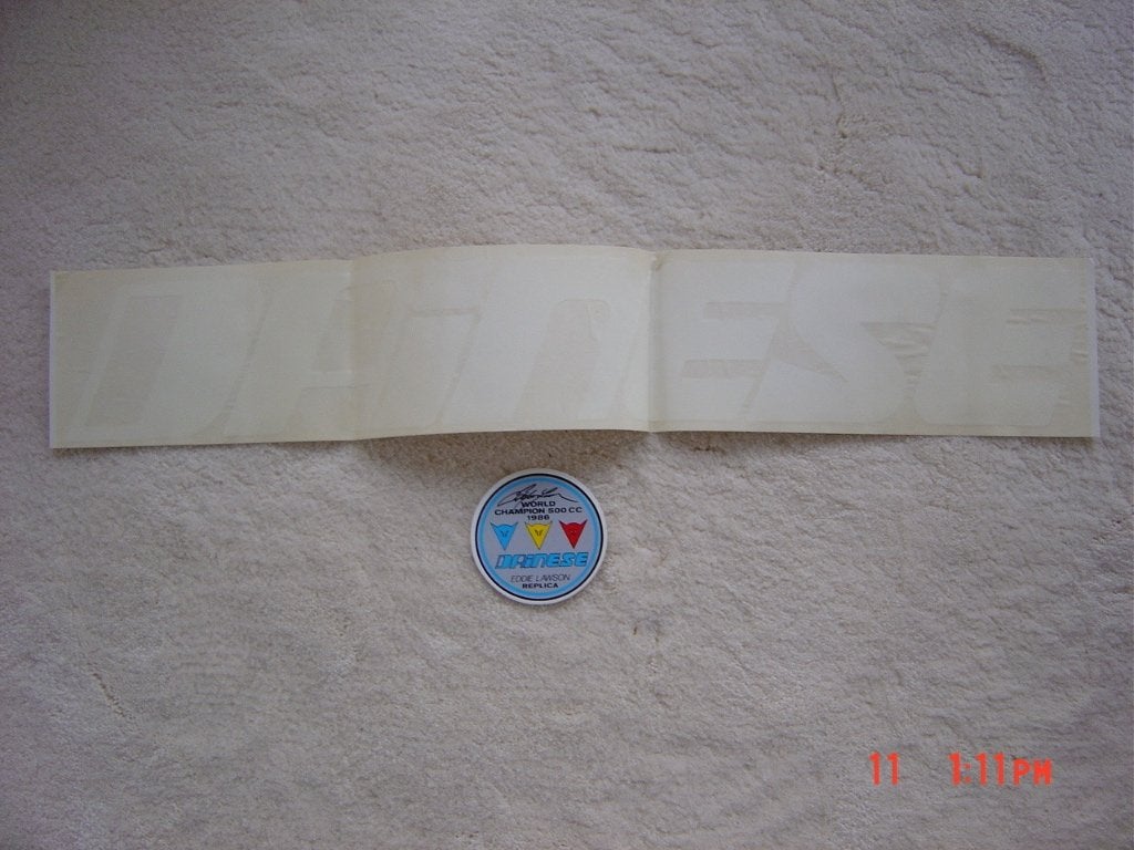 Eddy Lawson Dainese stickers Yamaha, Ophalen of Verzenden