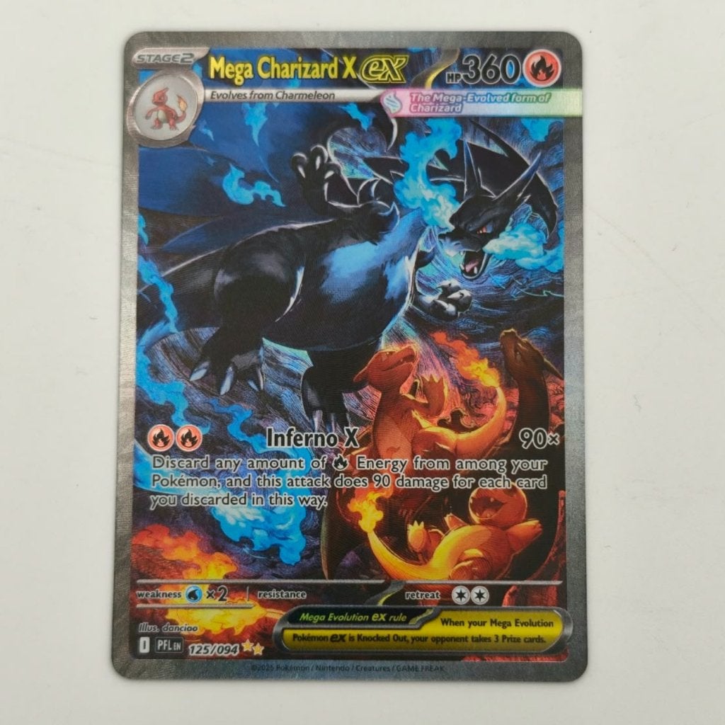 Mega Charizard X EX 125 Pokémon Kaart - Phantasmal Flames NM, Zo goed als nieuw
