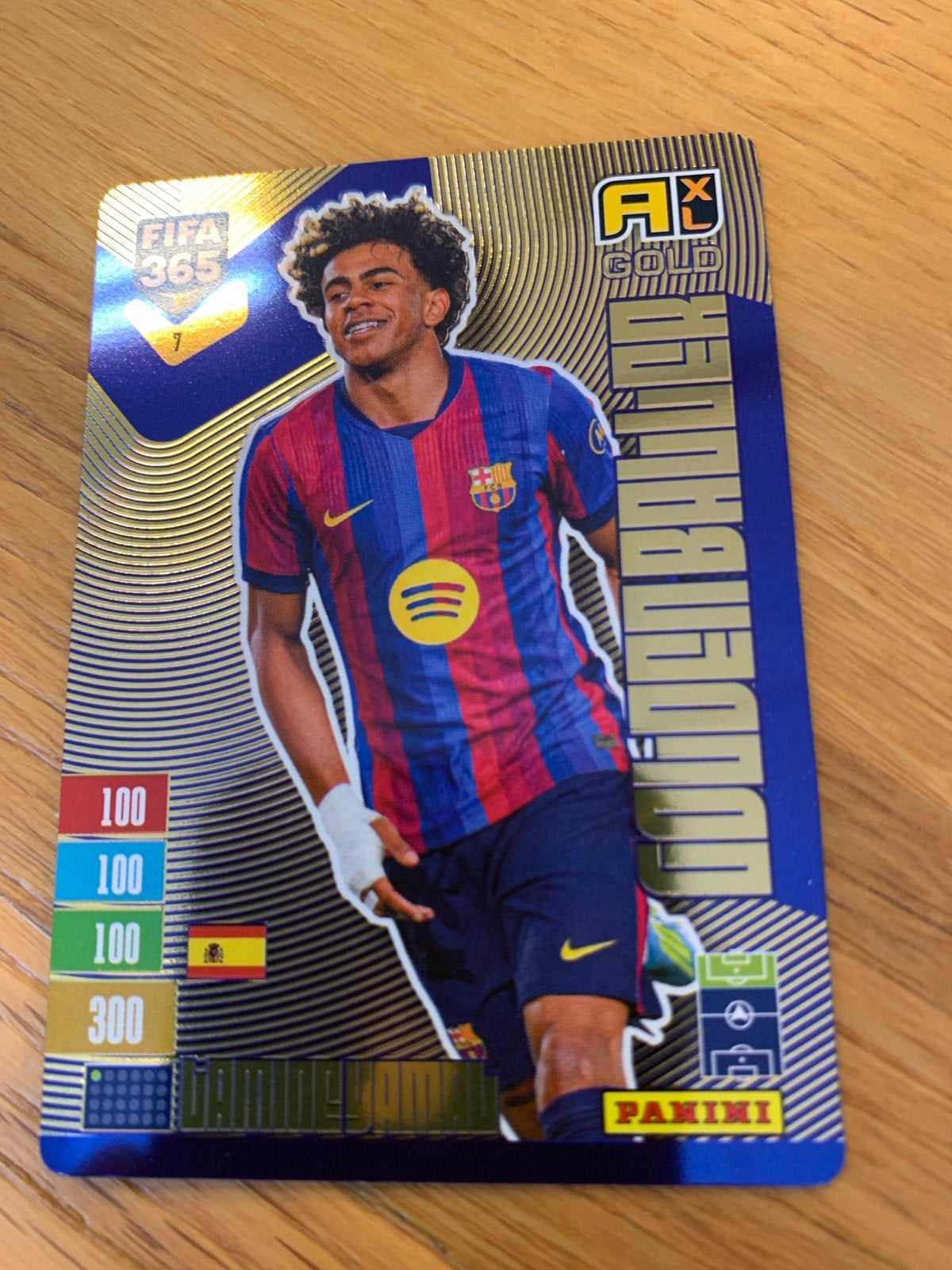 Panini FIFA 365 Adrenalyn XL 2027 Lamine Jamal Gold kaart, Ophalen of Verzenden, Nieuw, Buitenlandse clubs, Spelerskaart
