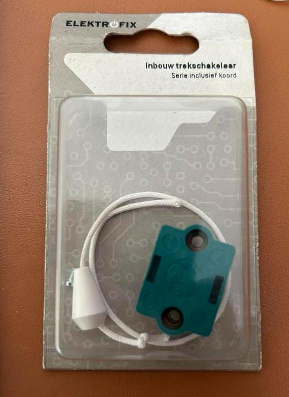 Inbouw trekschakelaar Electrofix voor in vintage lamp, Verzenden, Nieuw, Schakelaar