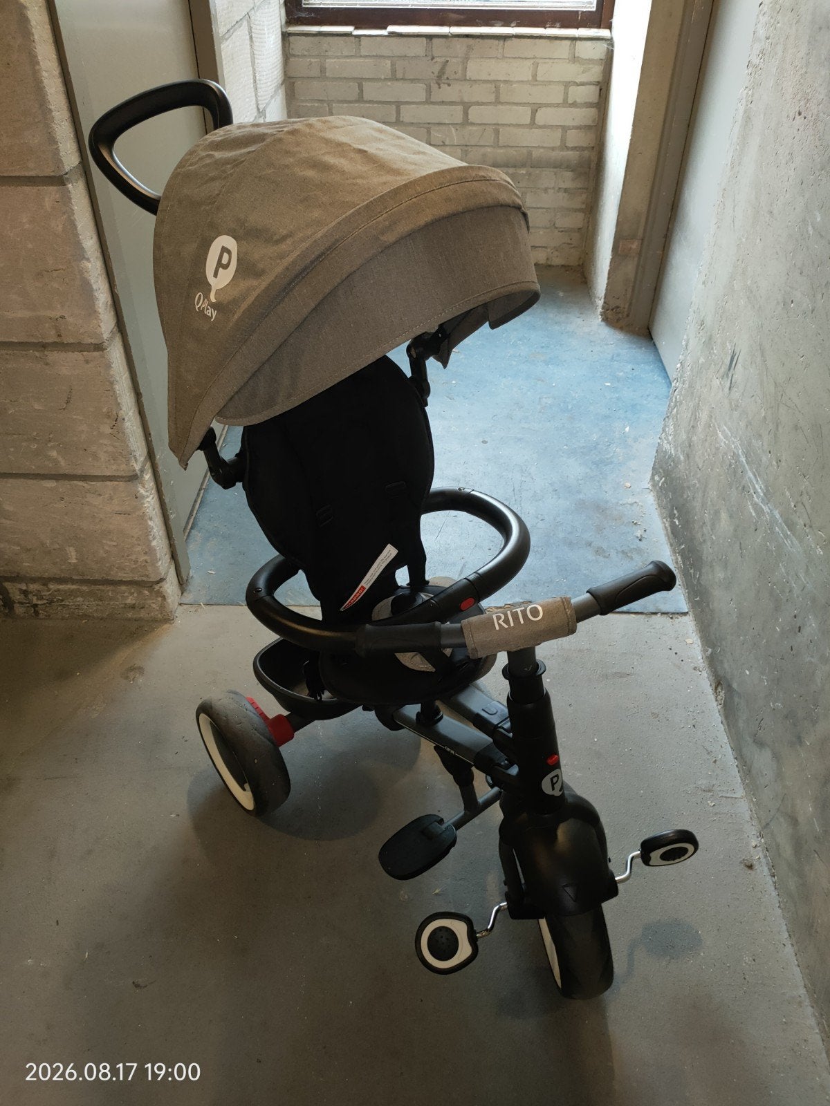 QPlay Rito opvouwbare driewieler met duwstang, Fietsen en Brommers, Fietsen | Driewielers, Ophalen, Terugtraprem, Verstelbare zitting
