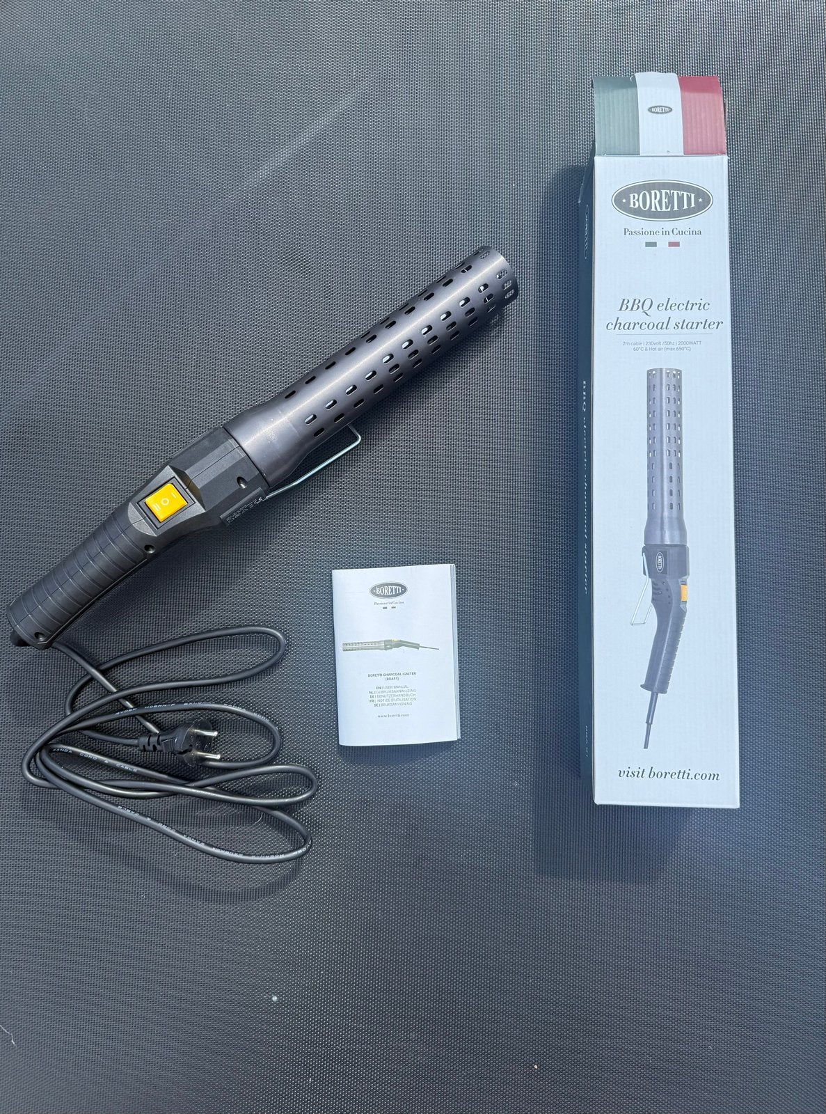 Boretti BBQ elektrische houtskoolstarter - ZGAN!, Ophalen, Zo goed als nieuw