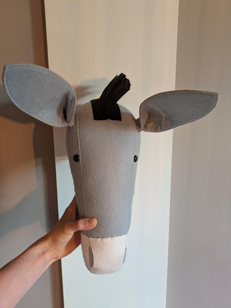 Leuke ezelskop wanddecoratie voor kinderkamer, Kinderen en Baby's, Kinderkamer | Inrichting en Decoratie, Ophalen, Zo goed als nieuw