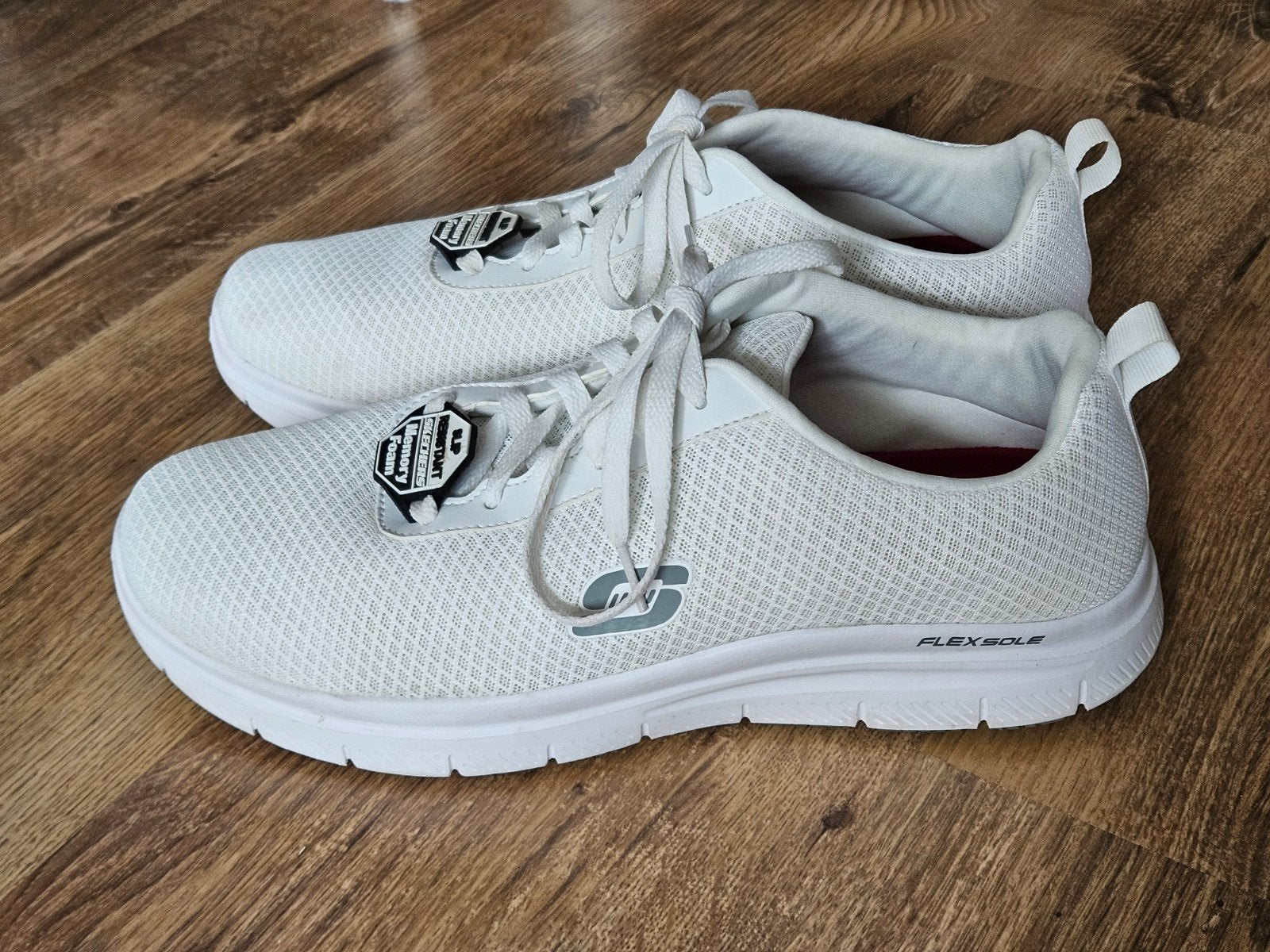 Skechers Work Flex Sole Sneakers Maat 46 Wit, Wit, Ophalen of Verzenden, Skechers, Sneakers of Gympen