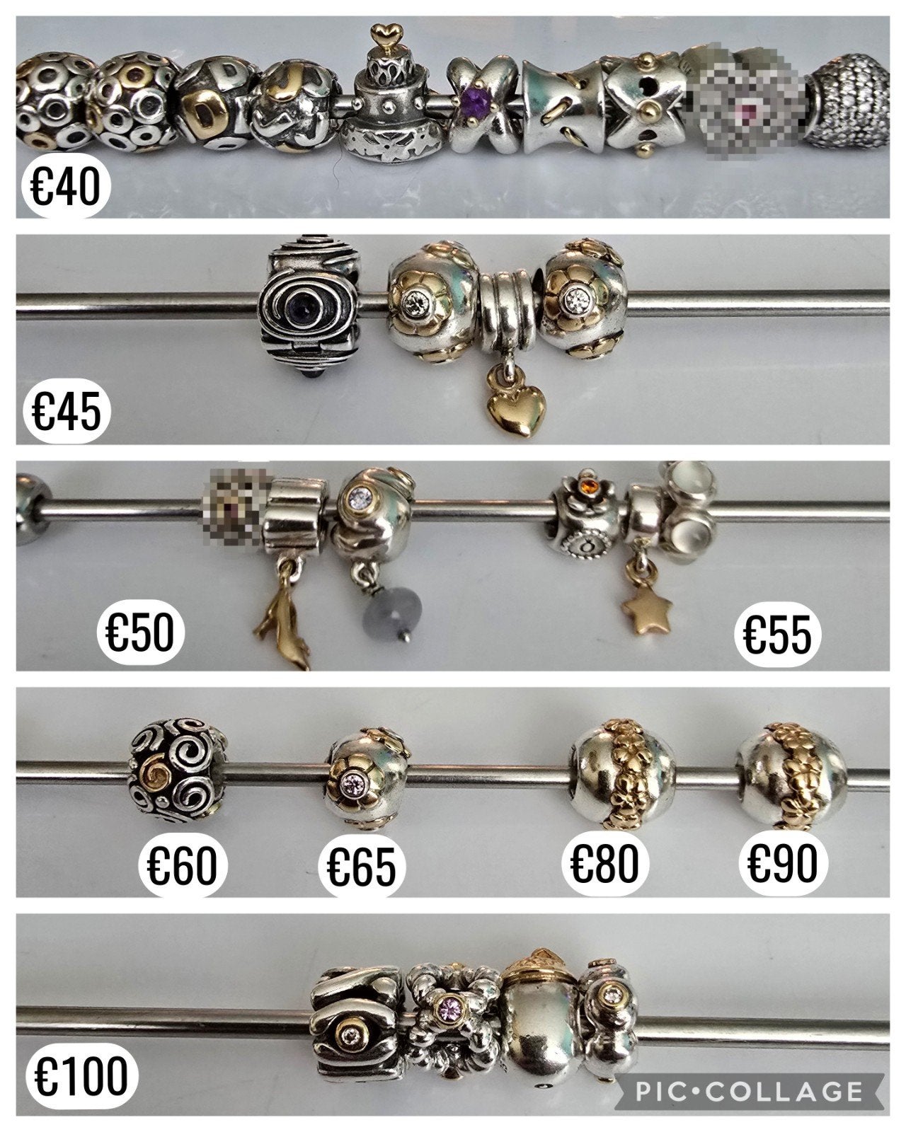 Prachtige luxe Pandora bedels zilver/goud/diamant etc, Ophalen of Verzenden, Zo goed als nieuw, Zilver