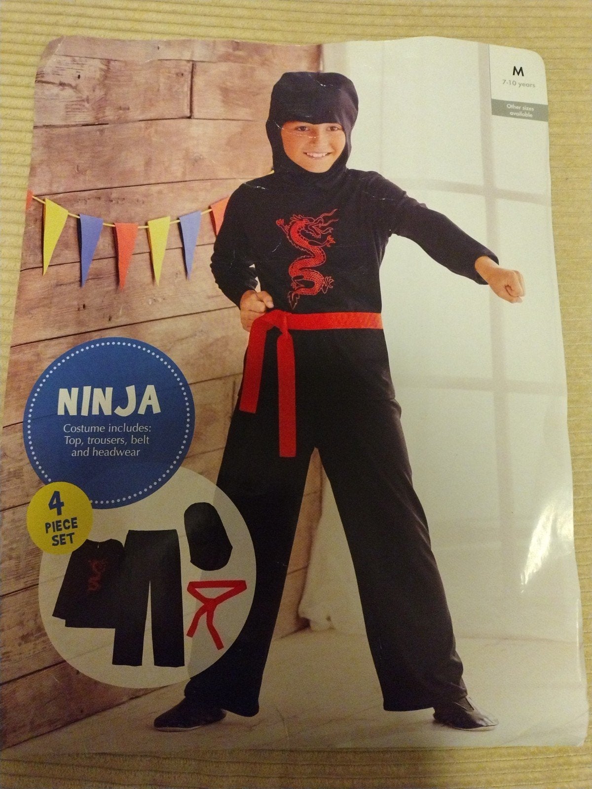 Ninja kostuum voor kinderen (maat M, 7-10 jaar), Kinderen en Baby's, Carnavalskleding en Verkleedspullen, Ophalen of Verzenden