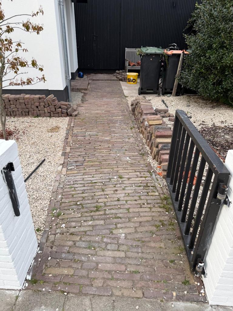 Oude gebakken klinkers, diverse kleuren, ca. 16 m², Ophalen, Gebruikt, Keramiek, Klinkers