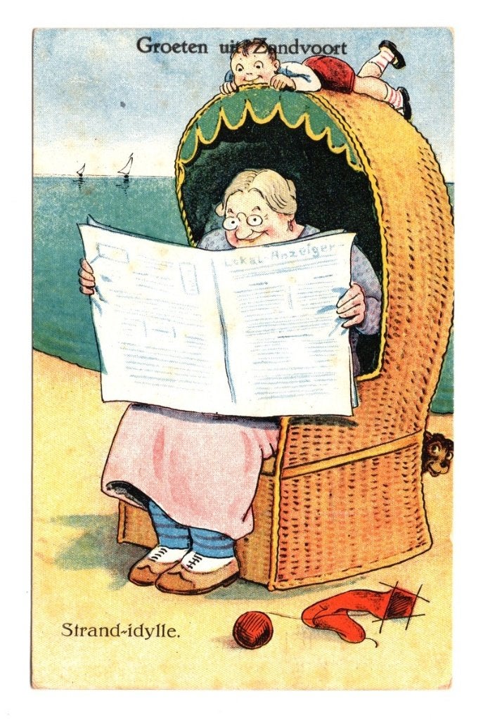 Oude Ansichtkaart Groeten Uit Zandvoort Strand-idylle 1926, Verzamelen, Ophalen of Verzenden, 1920 tot 1940, Gelopen, Kinderen