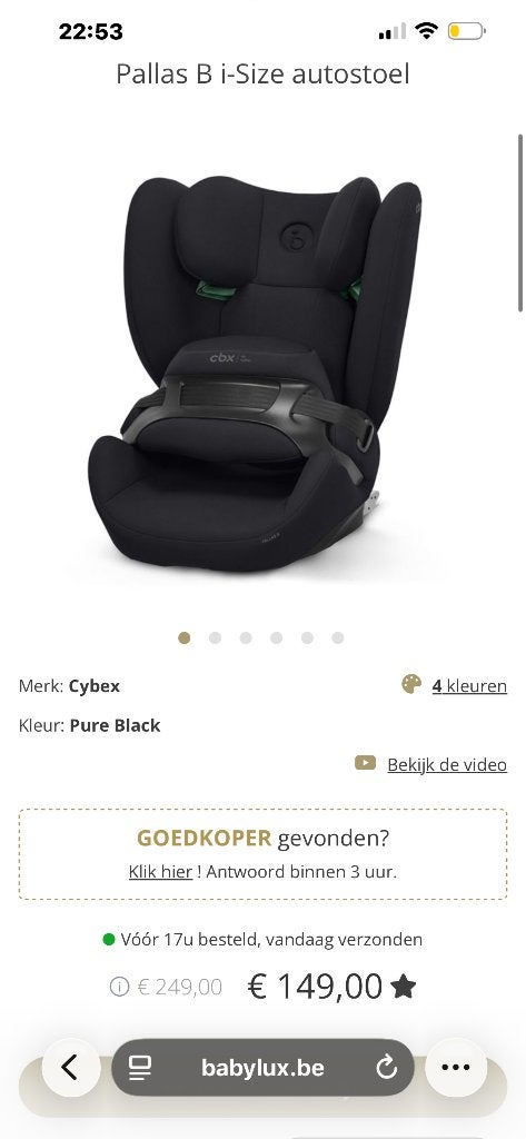 Cybex Pallas B i-Size autostoel, Overige merken, 15 t/m 36 kg, Nieuw, Ophalen of Verzenden