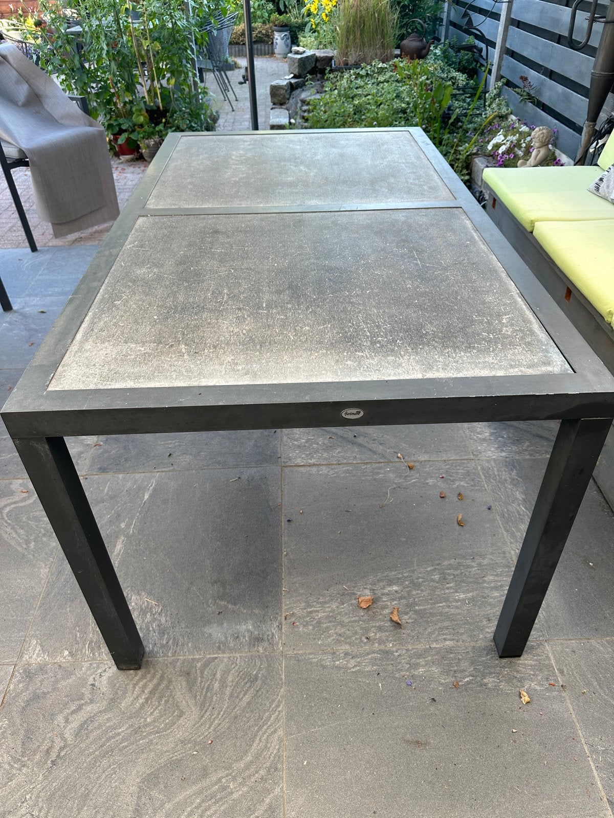 Hartman tuintafel van ijzer 160x90x74 cm, Tuin en Terras, Tuintafels, Ophalen, Gebruikt, Rechthoekig, Metaal