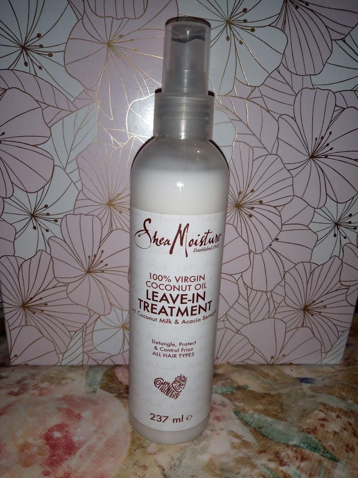 Leave in treatment Shea Moisture 100% coconut oil 237ml, Ophalen of Verzenden, Zo goed als nieuw, Haarverzorger of -hersteller