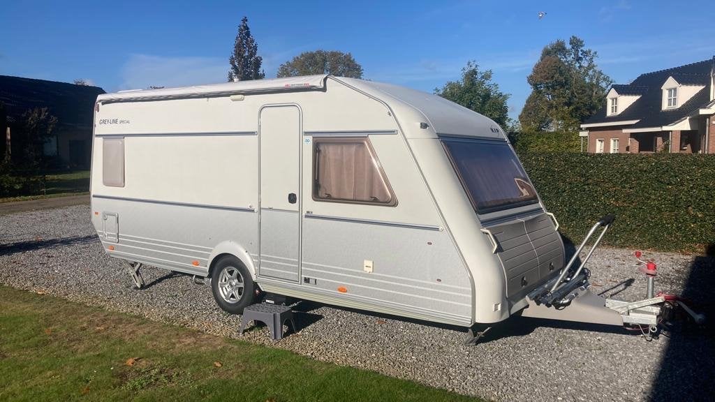 Kip Grey-Line Special Caravan TDB50 zeer compleet en luxe, Caravans en Kamperen, Rondzit, Kip, Omvormbare zithoek, Particulier