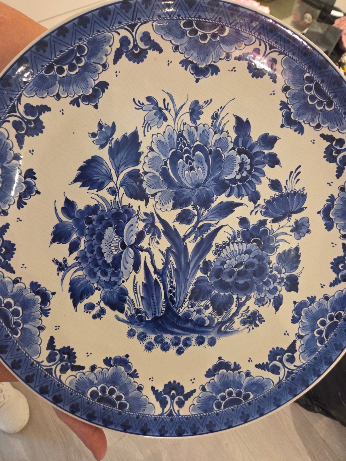 Origineel Delfts blauwe grote schaal, Ophalen, Drums of Percussie