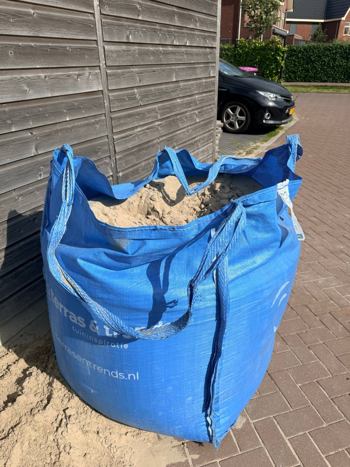 Zand ongeveer 0,8 kuub in big bag, Tuin en Terras, Zand, Ophalen, Gebruikt, Ophoogzand