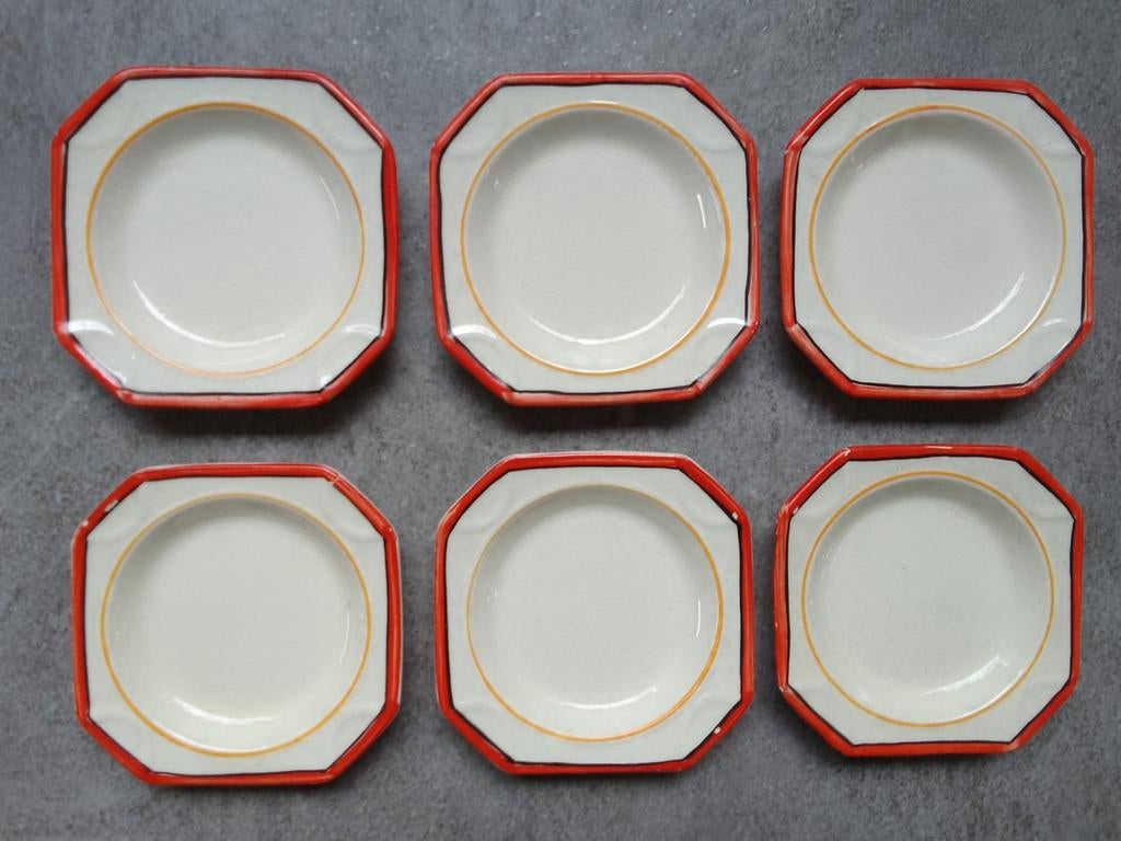 Set van 6 Mosa onderzetters, ca 1920, Art Deco, Ophalen of Verzenden
