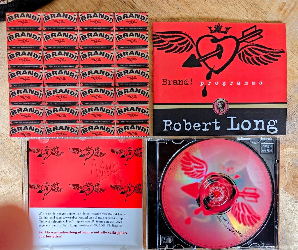 Robert Long -Brand! Theatereditie met originele handtekening, Gesigneerd, Cabaret of Kleinkunst, Ophalen of Verzenden, Zo goed als nieuw