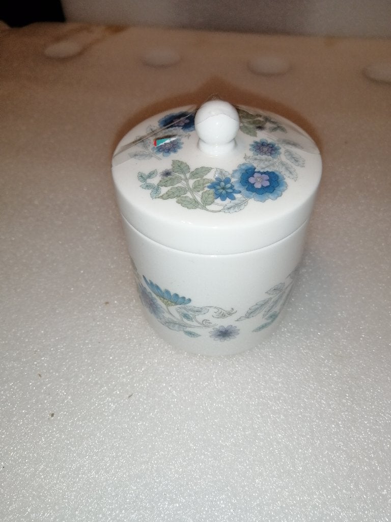 Wedgwood Clementie porseleinen suiker/jampot, Ophalen of Verzenden, Zo goed als nieuw, Porselein, Overige typen