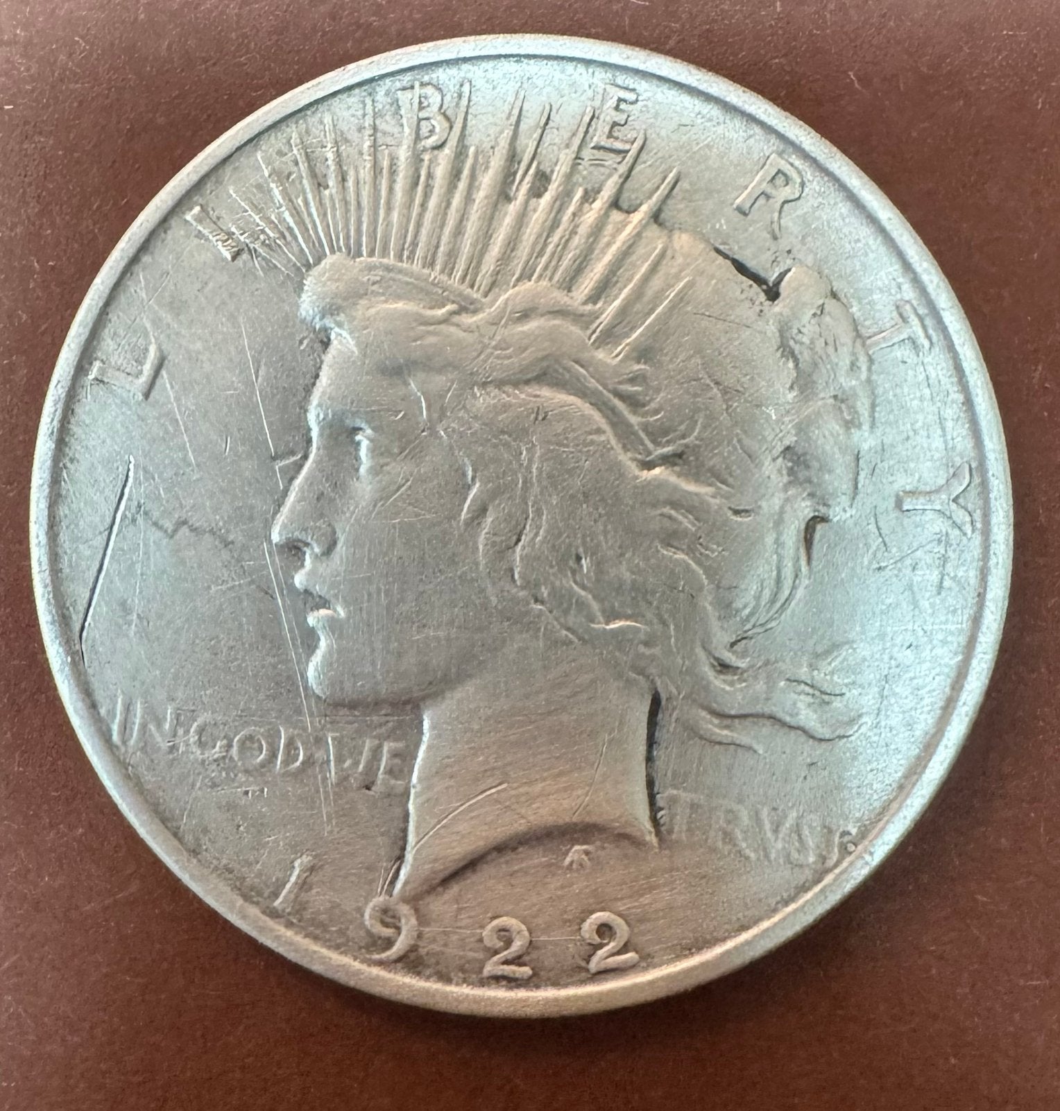 1922  P Peace Dollar munt zilver, Postzegels en Munten, Munten | Amerika, Ophalen of Verzenden, Noord-Amerika, Zilver