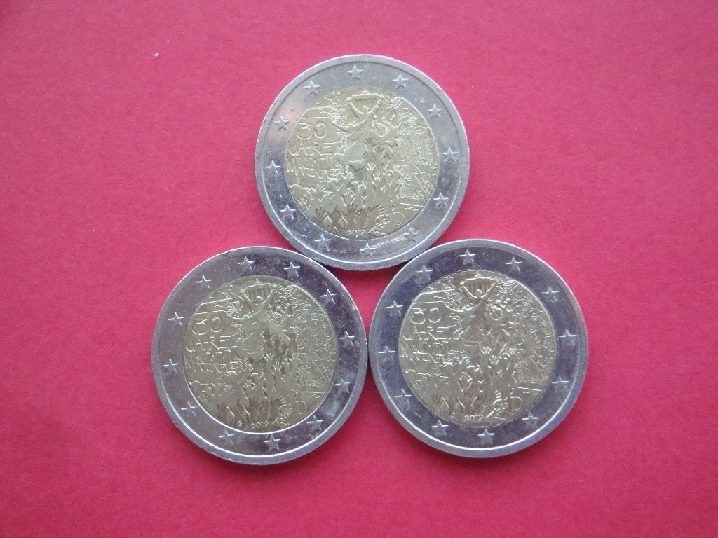 Duitsland setje 2 Euromunten Val van de Berlijnse Muur 2019., Verzenden, Duitsland, 2 euro, Setje