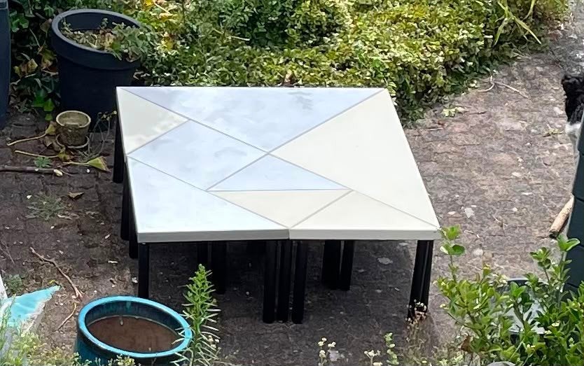 Tangram salontafels / speelgoed van Design LU SUN, Huis en Inrichting, Ophalen, Gebruikt, Modern, Speels, Design, 75 cm of meer