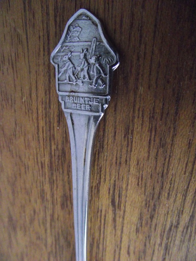 vintage Sola kinderbestek Bruintje Beer vorkje 1950-1960, Antiek en Kunst, Ophalen of Verzenden