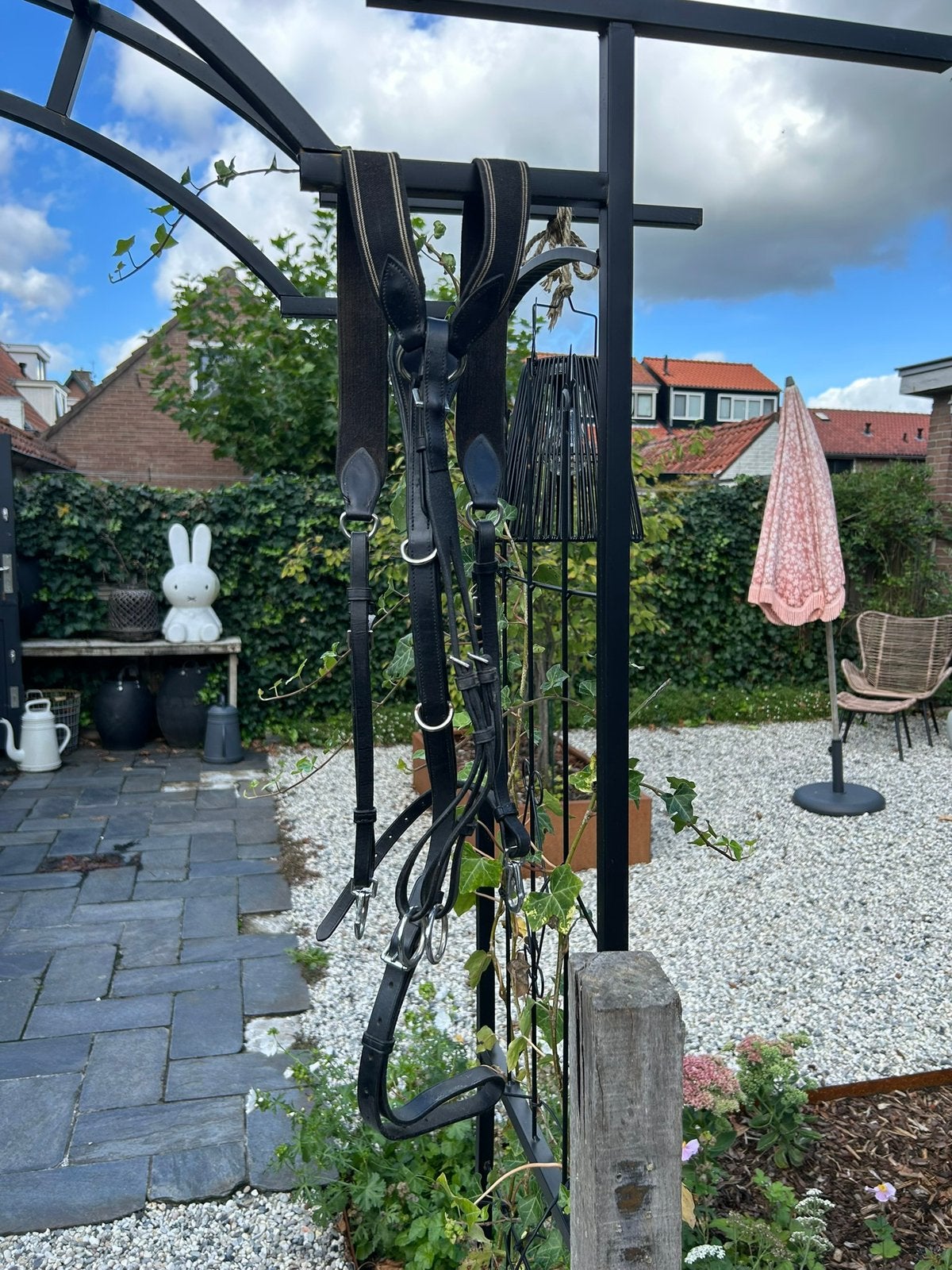 Martingaal met borsttuig, Dieren en Toebehoren, Gebruikt, Zilver, Ophalen of Verzenden, Cob