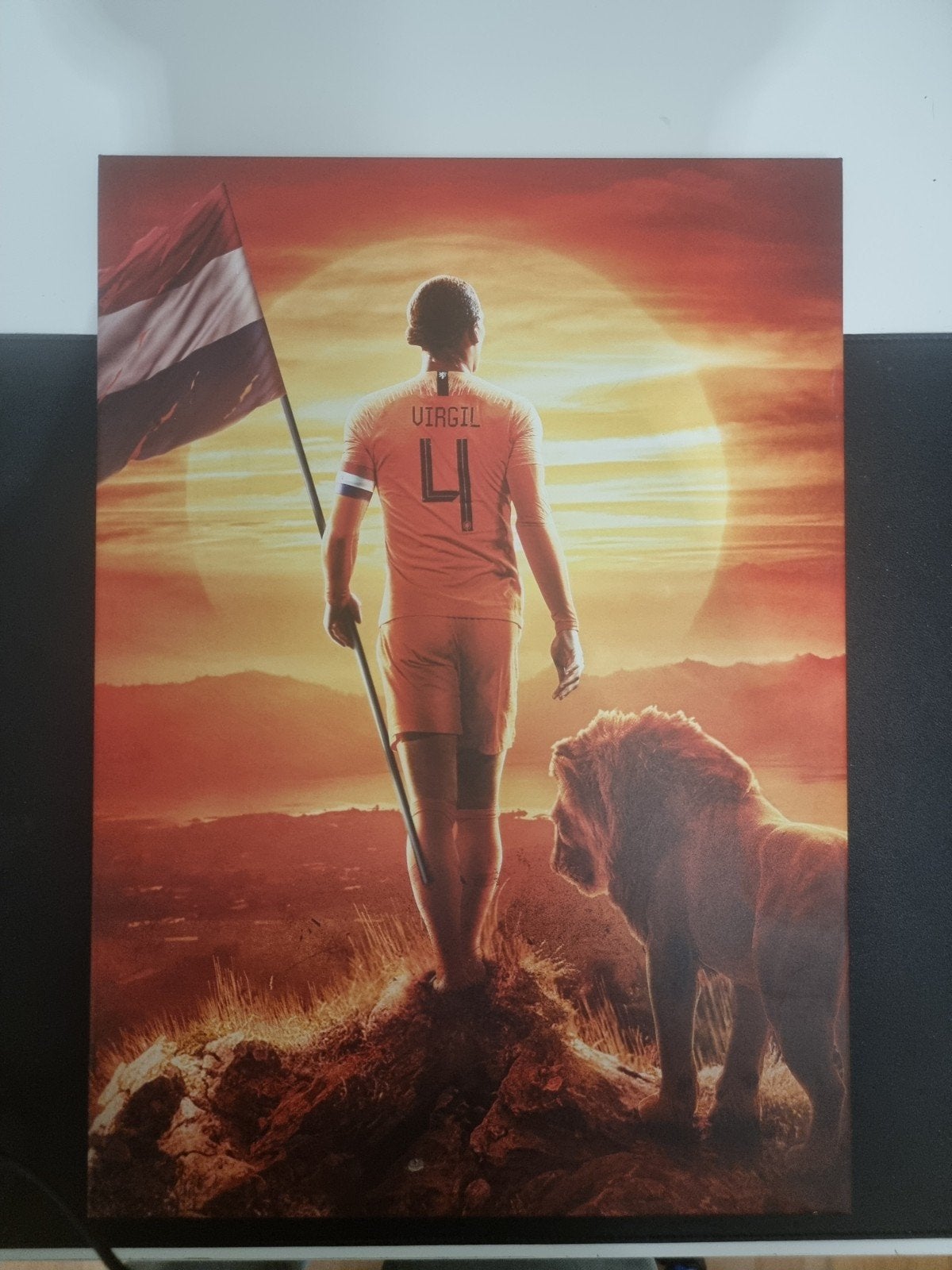 Displate metalen voetbal posters, Ophalen, Minder dan 50 cm, Zo goed als nieuw, Foto of Poster