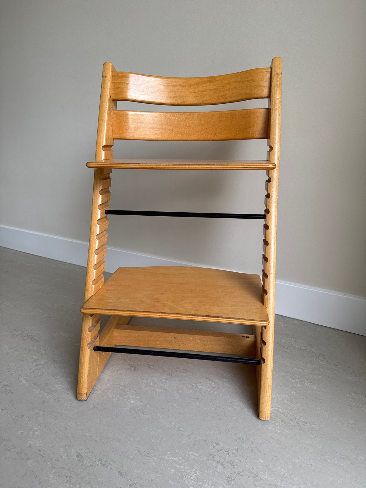 Stokke Tripp Trapp stoel - Natuurlijk hout, Kinderen en Baby's, Kinderstoelen, Ophalen of Verzenden, Gebruikt, Meegroeistoel, Aanschuifbaar