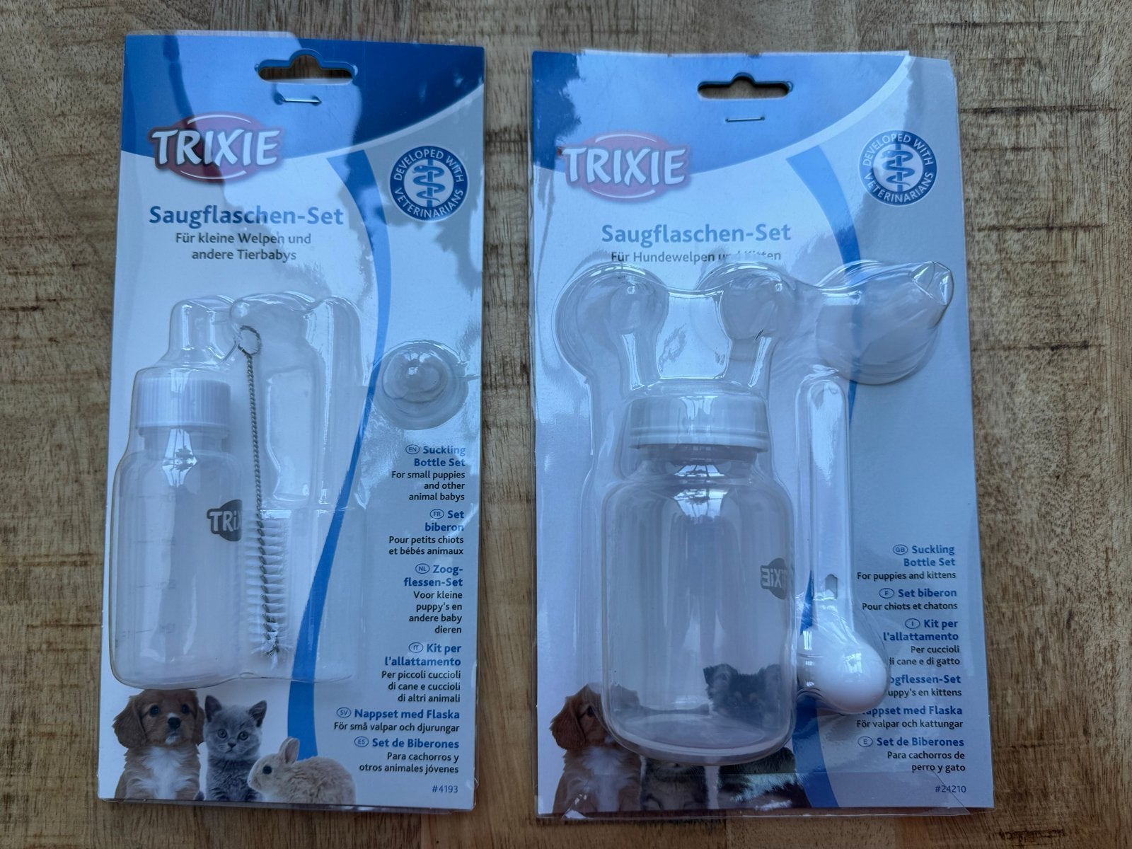 Trixie zoogflessen set voor puppy’s en kittens, Ophalen of Verzenden, Zo goed als nieuw