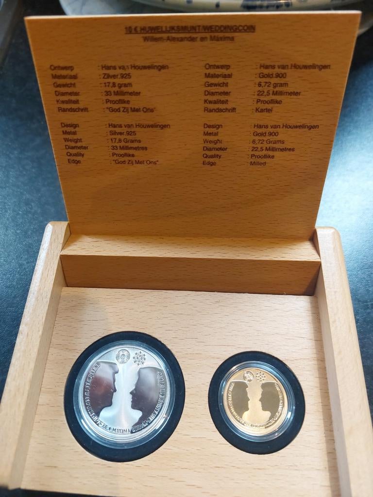 Huwelijksmunt Willem-Alexander en Máxima (zilver en goud), Ophalen, Setje, Koningin Beatrix, Overige waardes