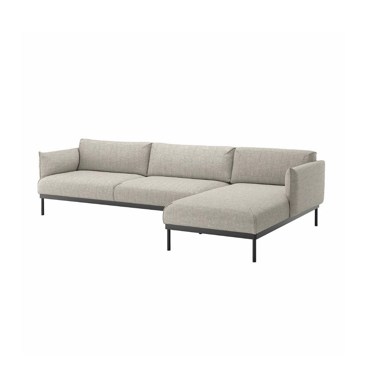 IKEA ÄPPLARYD 4-zits bank met chaise longue – goede staat, Ophalen of Verzenden, Zo goed als nieuw, 75 tot 100 cm, Tweepersoons