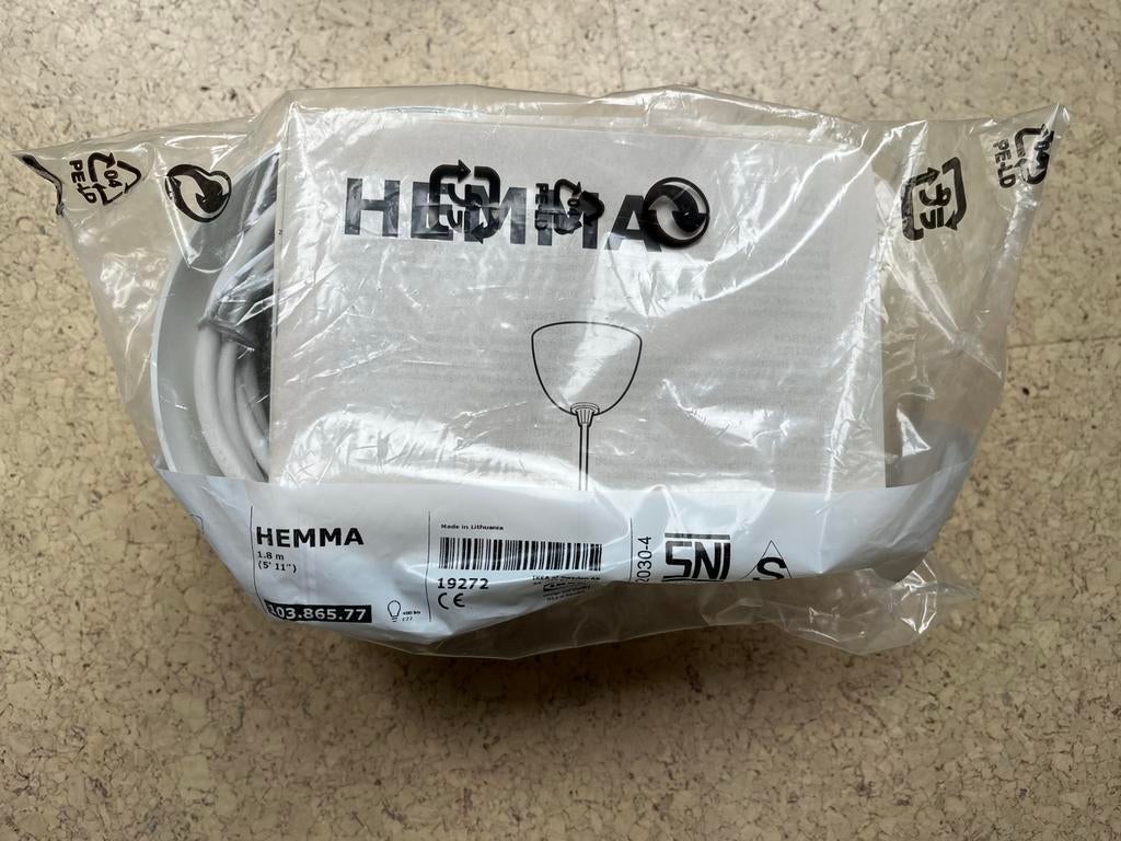 Ikea hanglamp snoerset wit - Hemma, Ophalen, Nieuw, Kunststof, Minder dan 50 cm