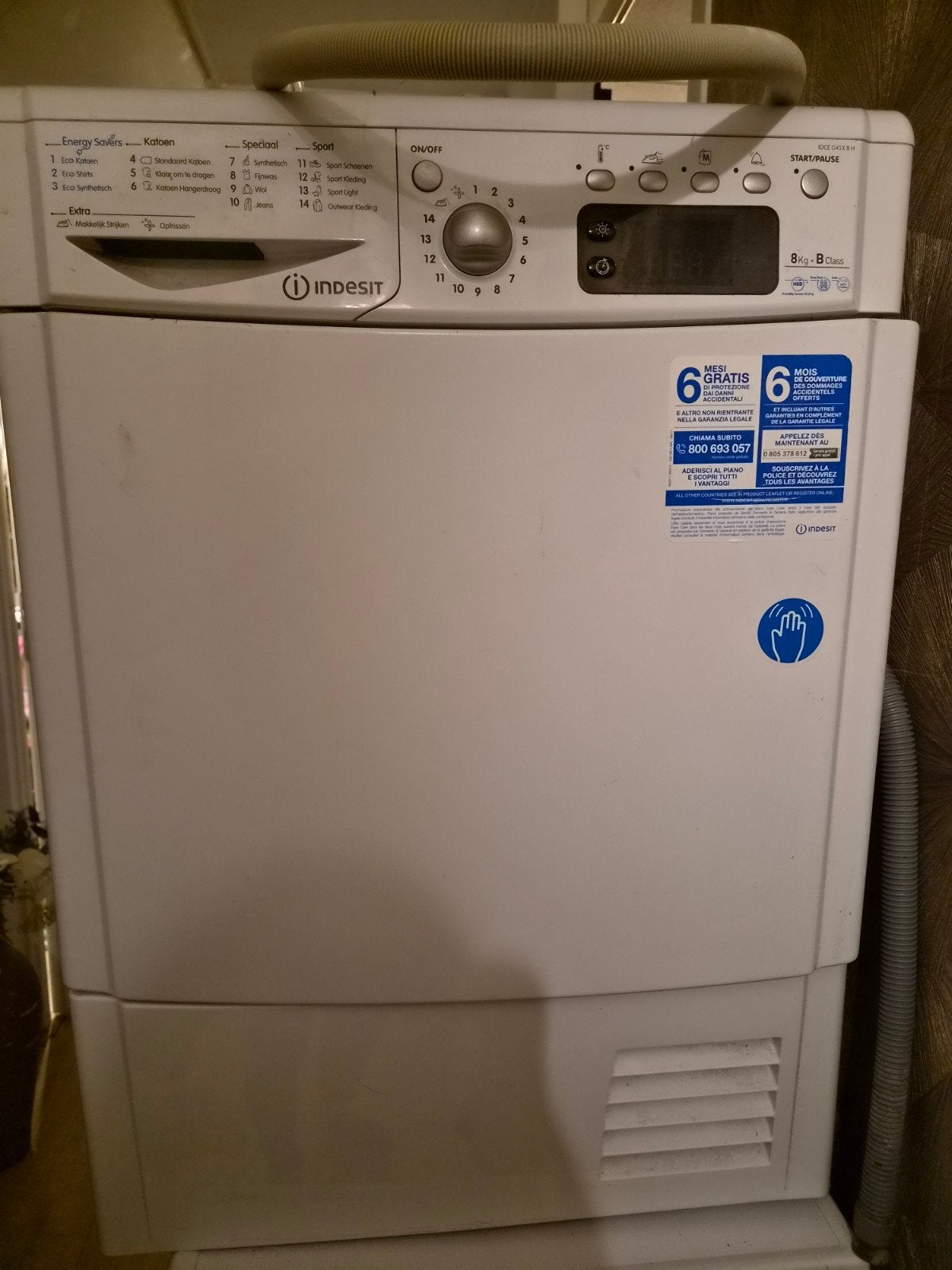 LG Wasmachine en Indesit Wasdroger - Gratis Af te Halen, 8 tot 10 kg, Ophalen, Gebruikt, Voorlader