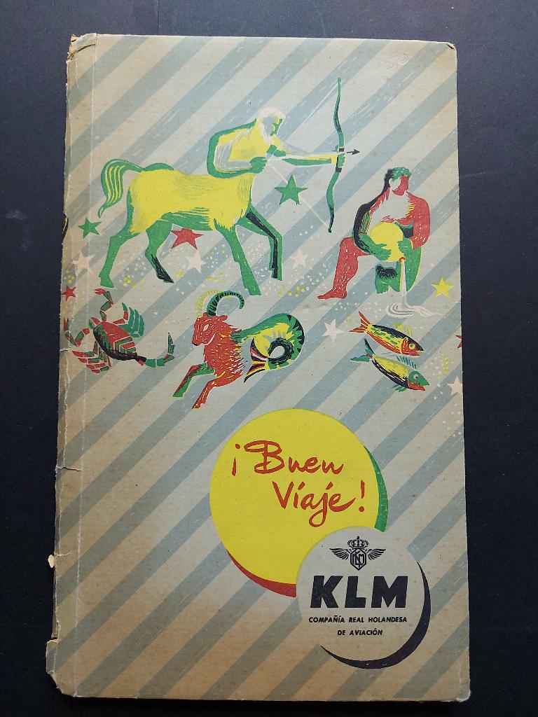 KLM mapje Buen Viaje! uit de jaren 50 (K947), Verzamelen, Luchtvaart en Vliegtuigspotten, Ophalen of Verzenden, Gebruikt, Boek of Tijdschrift