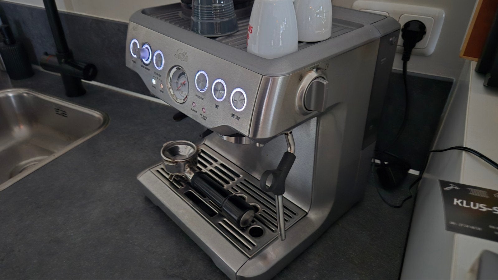 Solis Grind & Infuse Pro 115A Espressomachine, Gebruikt, Espresso apparaat, Ophalen of Verzenden, 2 tot 4 kopjes