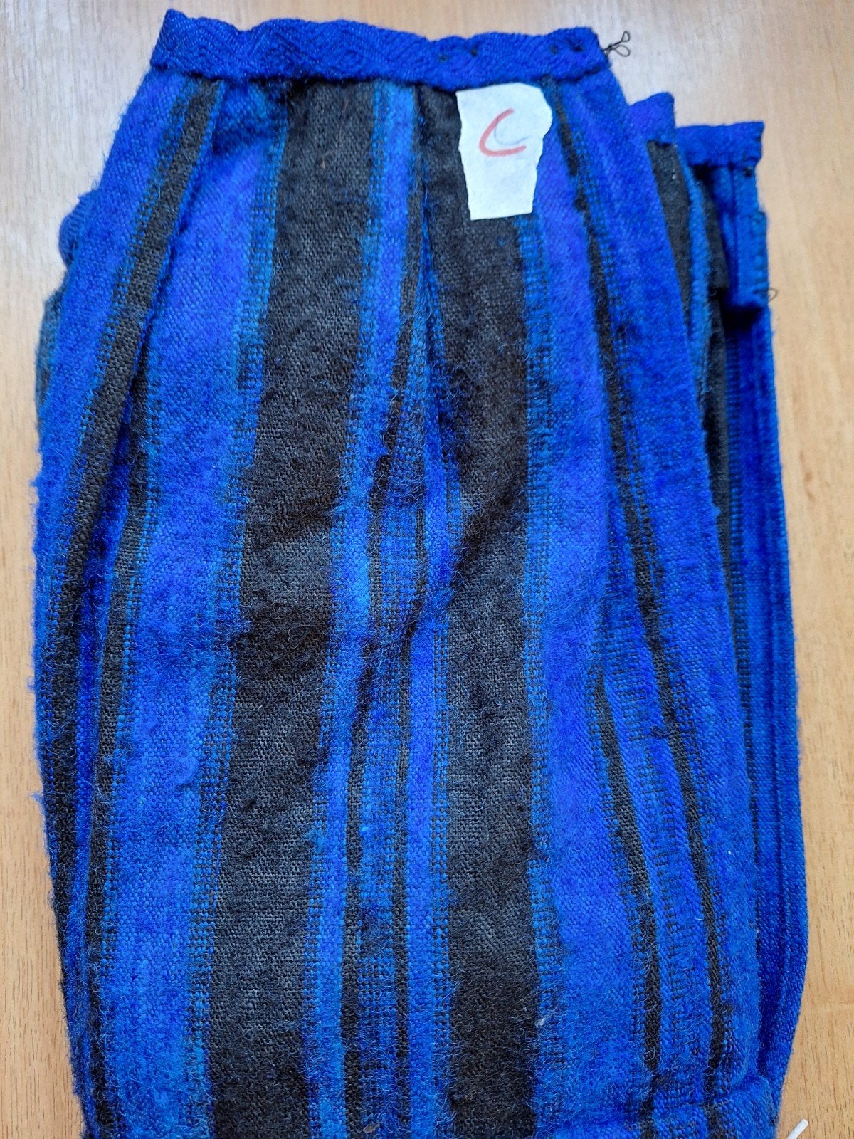blauw/zwart gestreepte rok, klederdracht Staphorst, Ophalen of Verzenden, Dames