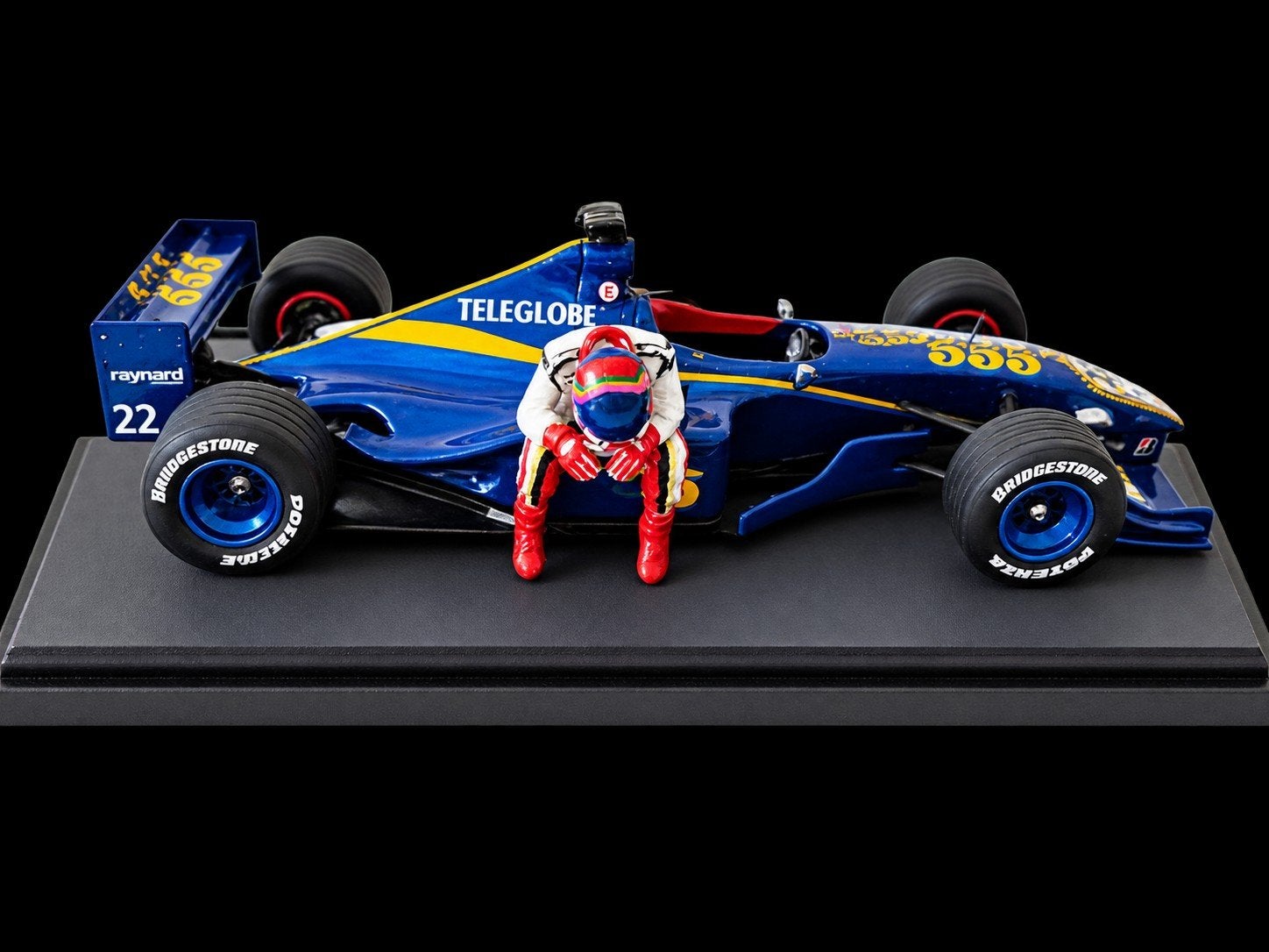 F1 model met coureur en displaycase BAR 01Villeneuve, Hobby en Vrije tijd, Overige merken, Auto, 1:32 tot 1:50, Ophalen of Verzenden